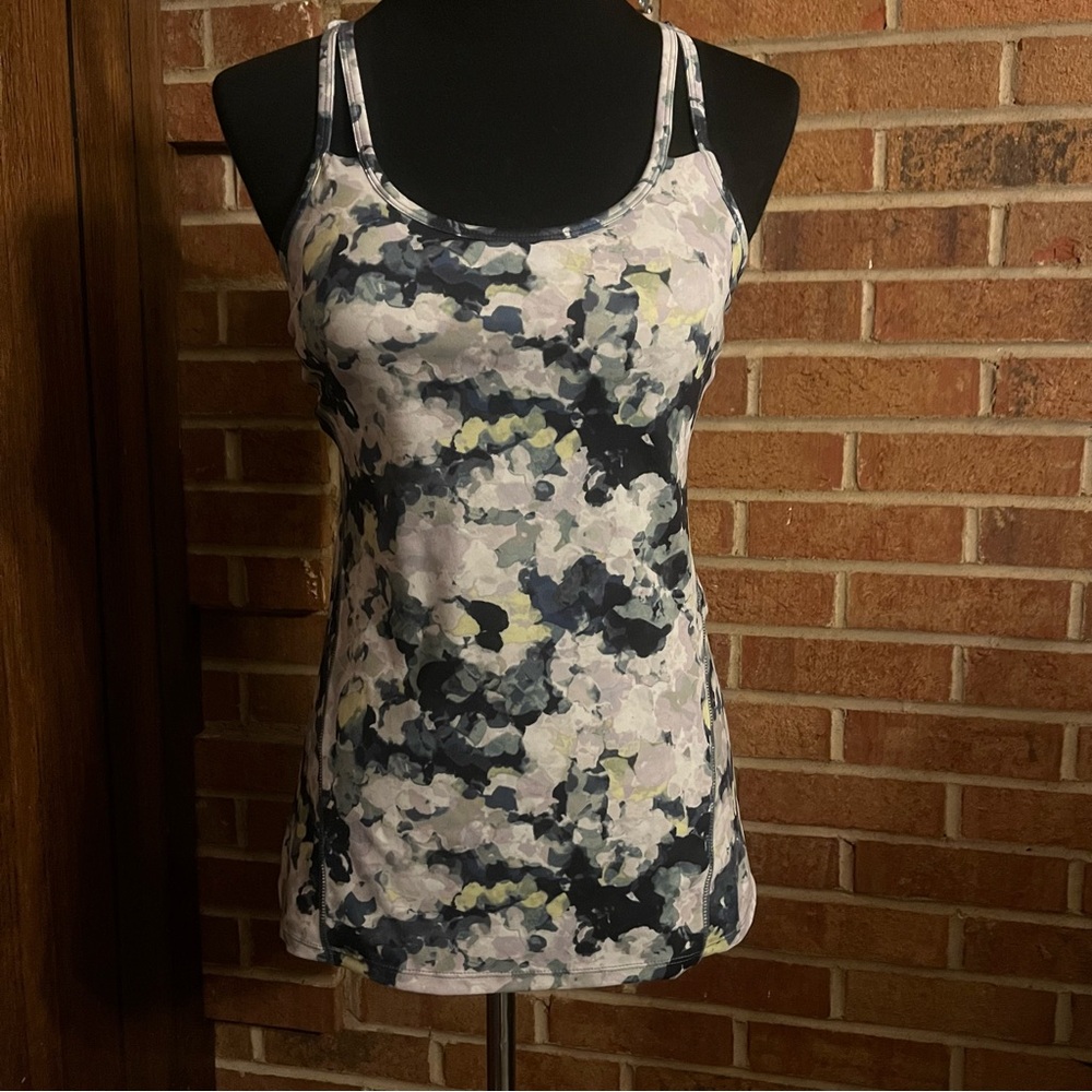 Gaiam Women S Strappy Athletic Gym Yoga Tank Top Built In Padded Bra EUC